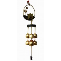 Indoor/Outdoor Decor Bronze Wind Chimes Wind Bells with 6 Bells, Style D