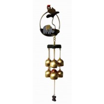 Indoor/Outdoor Decor Bronze Wind Chimes Wind Bells with 6 Bells, Style E