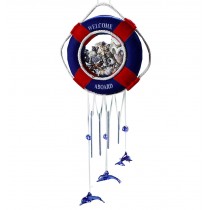 Mediterranean-style Creative Cute Handmade Ornaments Shell Wind Bell, Dark Blue