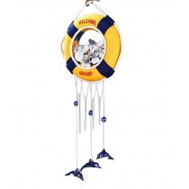 Mediterranean-style Creative Cute Handmade Ornaments Shell Wind Bell, Yellow