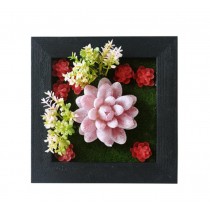 3D High Quality Fake Artificial Flower Home Office Wall Decor Black Frame S