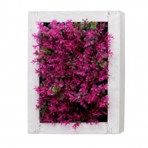 3D High Quality Fake Artificial Flower Home Office Wall Decor Wood Frame Red