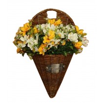 Artificial Flowers Hanging Basket Fake Flowers with Basket Cosmos
