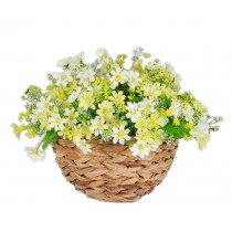 Artificial Flowers Hanging Basket Silk Flowers with Basket Daisy White