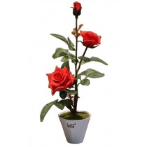 Beautiful Indoor Artificial Rose No Watering House Artificial Decor Gift