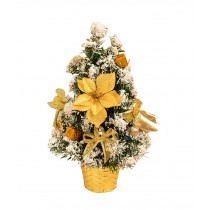 Pretty Christmas Home Decor Unique Office Artificial Tree with Ribbon Golden