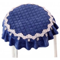 Cloth Round Slip Chair Stool Pad Stool Seat Dining Chair Cushion Blue