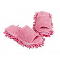 [Pink] Creative Detachable Mop Slippers Floor Cleaning Mopping Shoes