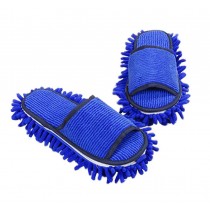 [Blue] Creative Detachable Mop Slippers Floor Cleaning Shoes