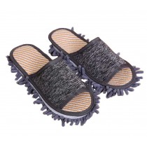 [Grey] Creative Detachable Mop Slippers Floor Cleaning Slippers
