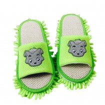 Useful Mop Slippers Floor Cleaning Slippers Mopping Shoes Green