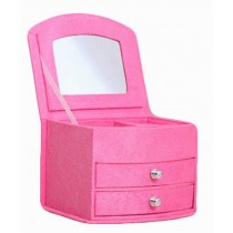 Delicate Jewelry Box Jewelry Organizer Portable Ornaments Storage Case, Pink