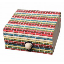 Set of 4 Vintage Novelty Box Jewelry Soapbox Storage Box Square Multicolor