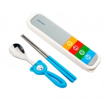 Cute Portable Children's Cutlery Set Spoon&Chopsticks
