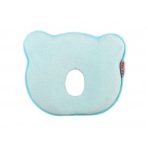 Toddle Pillow Infant Baby Protective Flat Head Anti-roll Pillow, Blue Bear