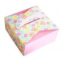 Set Of 10 Square Cute Cookies Box Baking Packaging Food Boxes Colorful