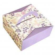 Set Of 10 Colorful Square Cute Cookies Box Package Biscuit Box Purple