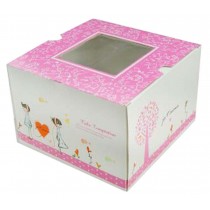 Set Of 2 Lovely Square Cake Boxes Birthday Cake Boxes Paper Box Pink