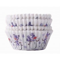 [Snowman]Heat-Resistant Baking Cups Round Cupcake Cups Muffin Cups, 200Pcs