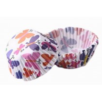 [Butterfly]Heat-Resistant Baking Cups Round Cupcake Cups Muffin Cups, 100Pcs