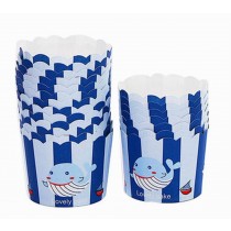 Heat-Resistant Baking Cups Cupcake Cups Muffin Cups, 40Pcs[Whale]