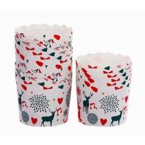 Heat-Resistant Baking Cups Cupcake Cups Muffin Cups, 40Pcs[Christmas Reindeer]