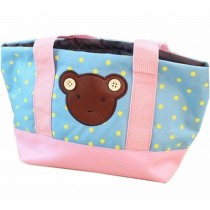 Fashionable High Capacity Lunch Picnic Box/Bento Drawstring Bags Blue