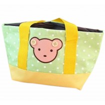 Fashionable High Capacity Lunch Picnic Box/Bento Drawstring Bags Green