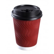 Set Of 50 Disposable Coffee Cups With Lids Disposable Paper Cup Red