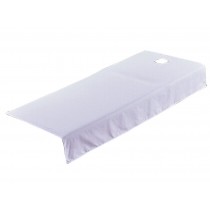 Set of 3 Massage Table Covers Linens for Massage Table Plain [White]