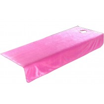 Set of 3 Massage Table Covers Flannel Linens for Massage Table [Pink]