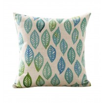 Watercolor Cushion Covers Pillow Covers Linen Cotton Leaf Pattern