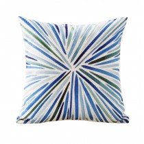 Watercolor Cushion Covers Pillow Covers Linen Cotton Blue