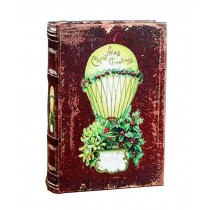 Wood Jewelry Keepsake Secret Storage Stash Book Decor Box Love Red