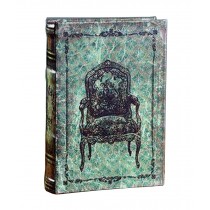 Wood Jewelry Keepsake Secret Storage Stash Book Decor Box BLUE HOME
