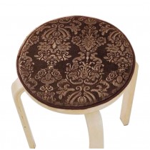 [Coffee] Velvet Round Stool Cover Stool Cushion Bar Stool Mat Seat Pad