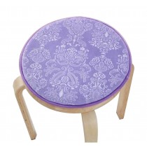 [Purple] Velvet Round Stool Cover Stool Cushion Bar Stool Mat Seat Pad