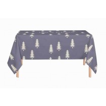 Linen Tablecloth Washable Tablecloth Table Cover Dinner Tablecloth Gray Tree