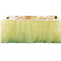 TUTU Tableware Tulle Table Skirt Tulle Table Cover for Party [Light Yellow]