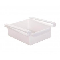 Set of 4 Slideable Kitchen Fridge Freezer Rack Holder Drawer [White]