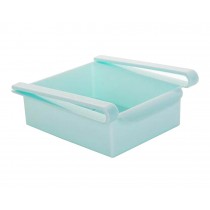 Set of 4 Slideable Kitchen Fridge Freezer Rack Holder Drawer [Blue]