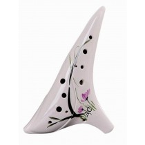 Hand-painted Ocarina 12 Holes Ocarina for Beginner, Music Instruments[Orchid]