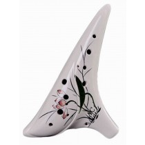 Hand-painted Ocarina 12 Holes Ocarina for Beginner, Music Instruments[Lotus]