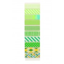 Set of 2 Creative Washi Masking Tapes Decorative Washi Tapes DIY Tapes Green