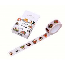 Retro Japenese Adhesive Tapes Tally Book Album Decorative Sticker 2PCs[Sushi]