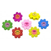 Set Of 40 Creative Decor Tacks/Thumbtack/Push Pins,Office Supplies,Smile Flower