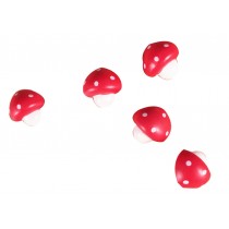 Creative Office Item/ Cute Red Mushroom Series Pushpins, Steel Point, 10 Piece