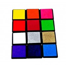 Set of 12 Multicolor Ink Pad Pad Fingerprint Ink Pad Ink Stamp Pad Stamp Pad Ink