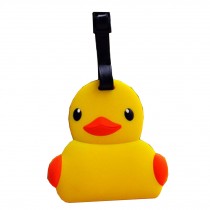 Set of 2 Cute Cartoon Travel Luggage Tags/ID Holder Travel Accessories, Duck