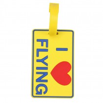 Set of 2 Cute Travel Accessories Travel Luggage Tags/ID Holder Red Heart, Yellow